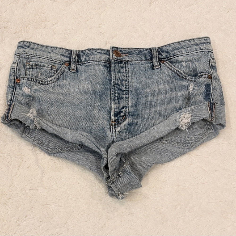 Silver Jeans 29 (6/8) Hello Shorty Women’s Denim Jeans Shorts Button Fly Flaw - Picture 5 of 12